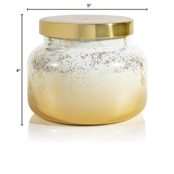 Luxury Capri Blue Glimmer Jar Candles - Holiday Scented Soy Wax