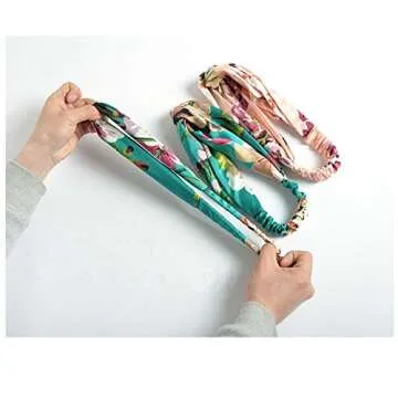 Model Worker 6 Pcs Boho Floral Silk Satin Headbands