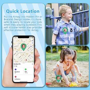 Hidden Airtag Holder for Kids, for Apple Air Tags-4 Pack GPS Tracker Case,Silicone Hidden Airtag Holder with PIn for Children, Elderly, Backpack,Luggage.