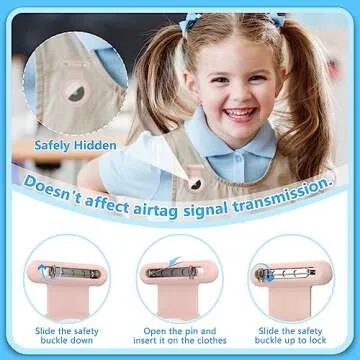 Hidden Airtag Holder for Kids, for Apple Air Tags-4 Pack GPS Tracker Case,Silicone Hidden Airtag Holder with PIn for Children, Elderly, Backpack,Luggage.