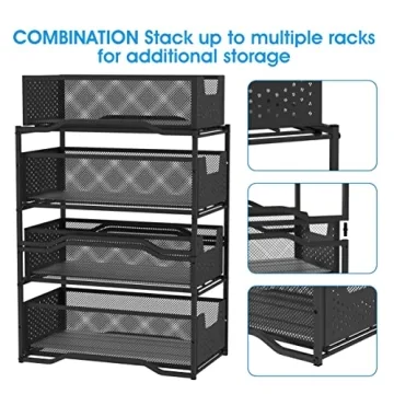 Sliding Basket Organizer - Stackable & Stylish Storage Solution