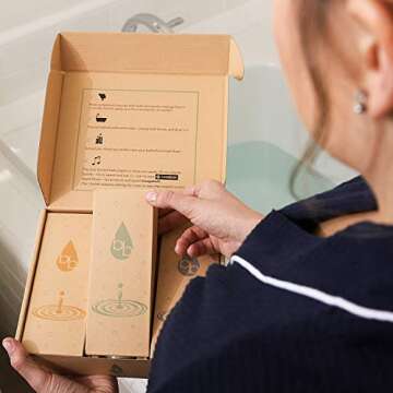 Handmade Spa Bath Gift Set - USA Made 3 Relaxing All-in-One Kit, Bath Bomb, Soy Candle, Facial Sponge. Natural Shea & Cocoa Butter Dry Skin. Gift Idea for Her Women Wife Birthdays Mom Mother in Laws