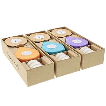 Handmade Spa Bath Gift Set - USA Made 3 Relaxing All-in-One Kit, Bath Bomb, Soy Candle, Facial Sponge. Natural Shea & Cocoa Butter Dry Skin. Gift Idea for Her Women Wife Birthdays Mom Mother in Laws