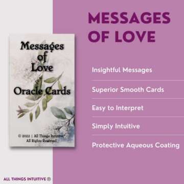 All Things Intuitive Love Oracle Cards - 54 Card Oracle Deck for Love, Romance, Soulmate & Twin Flame Messages