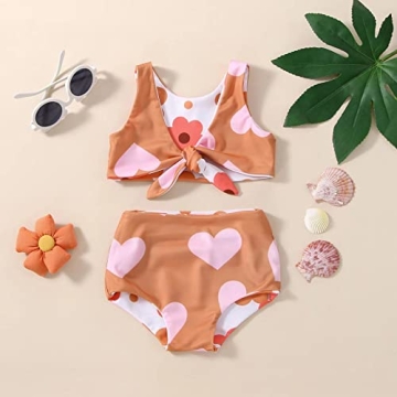 Cute Reversible Baby Girls Floral Swimsuit for Summer Fun