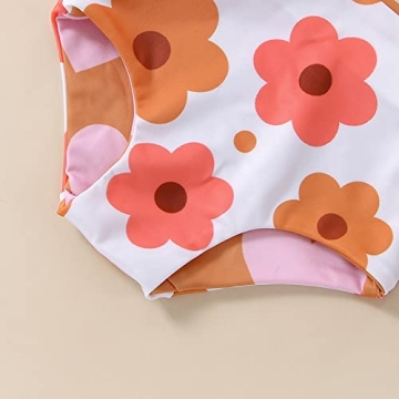 Cute Reversible Baby Girls Floral Swimsuit for Summer Fun