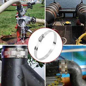 Durable 12Pcs Hose Clamps Set - 304 Stainless Steel Quality