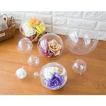 AOMGD 25 Set Clear Fillable Ornaments for Crafts