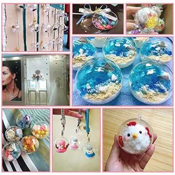 AOMGD 25 Set Clear Fillable Ornaments for Crafts