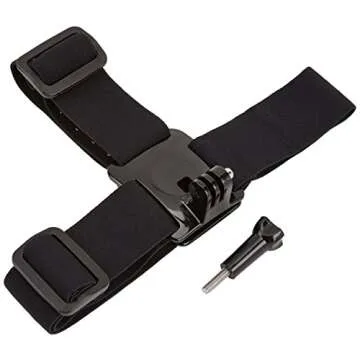 Amazon Basics Head Strap Camera Mount for GoPro, Black