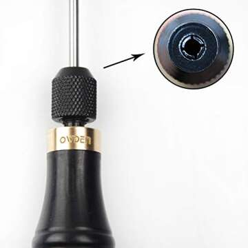 OWDEN Professional Leather Tool | 4 in 1 Awl Tool Set for Leathercraft