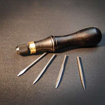 OWDEN 4 in 1 Awl Tool Set for Leathercraft Professionals
