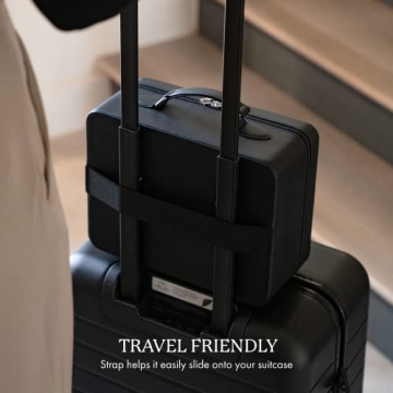 Vanity Planet Baia Black Makeup Bag with LED Mirror