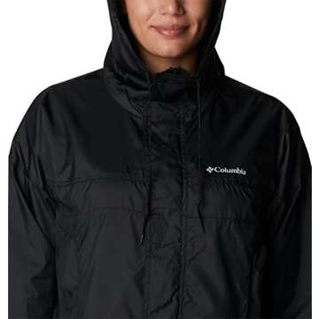 Columbia Women's Flash Challenger Cropped Windbreaker, Black, X-Small
