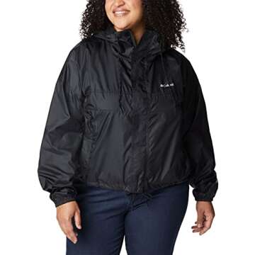 Columbia Women's Flash Challenger Cropped Windbreaker, Black, X-Small