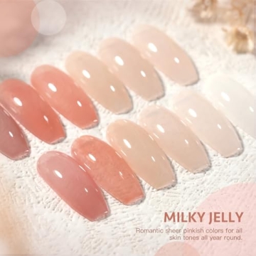 GAOY Milky Jelly Gel Polish Set for Stunning Nail Art