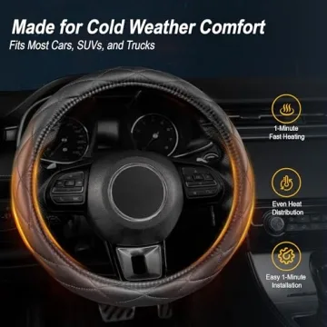 Heated Steering Wheel Cover WARMITORY Stylish Comfort