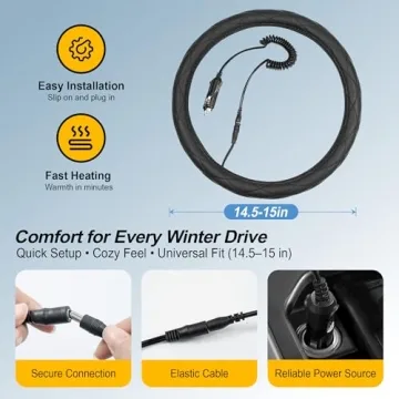Heated Steering Wheel Cover WARMITORY Stylish Comfort