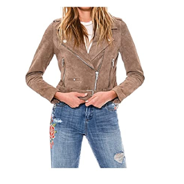 Buy Chic Cropped Suede Motorcycle Jackets by [BLANKNYC]