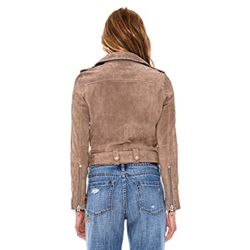 Buy Chic Cropped Suede Motorcycle Jackets by [BLANKNYC]