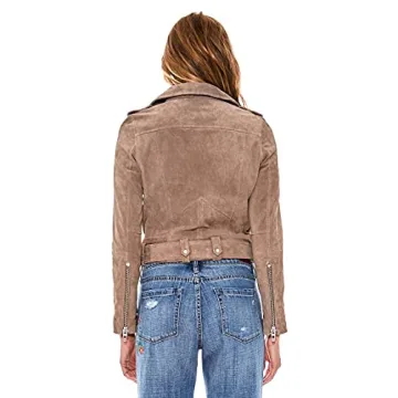 Buy Chic Cropped Suede Motorcycle Jackets by [BLANKNYC]