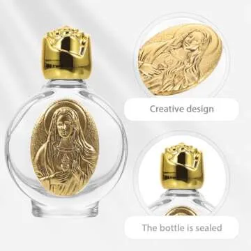 ABOOFAN 8pcs Glass Holy Water Bottles Empty Refillable Holy Water Container Holder for Easter Halloween Catholic Christian Baptism Party Prop