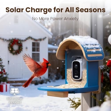 Smart Bird Feeder Camera with AI and 2.5K Video