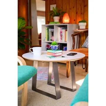 DIY Trapezoid Bell Flat Bar | Sold Individually | 100% USA Made from Recycled Steel Table Desk Bench Furniture (16" H x 26" W, 2.5" Wide Leg, 0.375" Thick Metal, Jet Black Satin Powder Coat Finish)