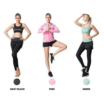5 piece Workout Outfits Set for Women Sportswear Training Wear for Doing Yoga, Dancing, Fitness(pink-L)