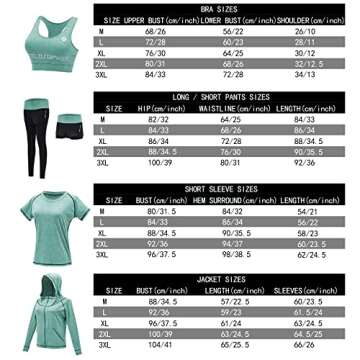 5 piece Workout Outfits Set for Women Sportswear Training Wear for Doing Yoga, Dancing, Fitness(pink-L)