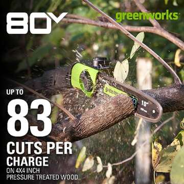 Greenworks 80V 10" Cordless Polesaw with Battery Included