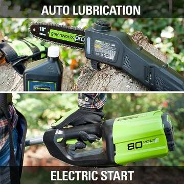 Greenworks 80V 10" Cordless Polesaw with Battery Included