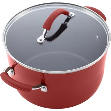 Rachael Ray Nonstick Cookware Set in Cranberry Red - 12 Piece