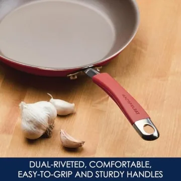 Rachael Ray Nonstick Cookware Set in Cranberry Red - 12 Piece