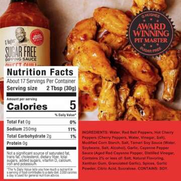 G Hughes Sugar Free, Sweet Chili Sauce - Gluten Free Dipping Sauces, Sugar Free Sauce, No Sugar Hot Sauce, Low Carb Red Chili Sauce, Spicy Chili Sauce - 18 oz (3 Pack)