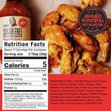 G Hughes Sugar Free, Sweet Chili Sauce - Gluten Free Dipping Sauces, Sugar Free Sauce, No Sugar Hot Sauce, Low Carb Red Chili Sauce, Spicy Chili Sauce - 18 oz (3 Pack)