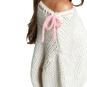 Chic Y2K Fairy Bow Knit Sweater for Fashion Lovers