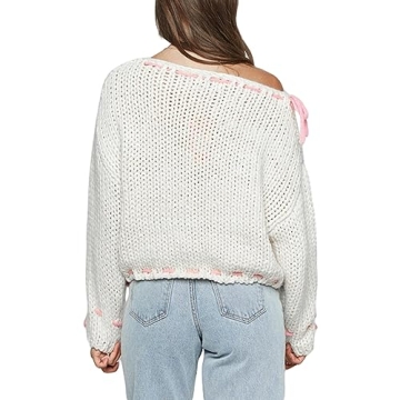 Chic Y2K Fairy Bow Knit Sweater for Fashion Lovers