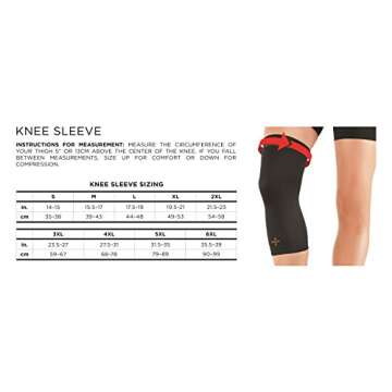 Tommie Copper Women's Performance Triumph Knee Sleeve, Black, Large