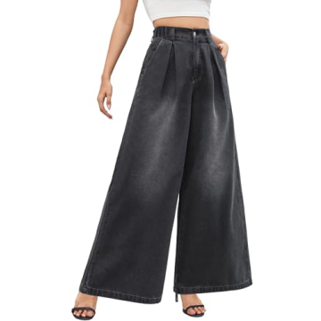 Tapata Women's Tall Wide Leg Jeans - Chic Comfort