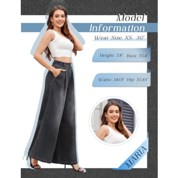 Tapata Women's Tall Wide Leg Jeans - Chic Comfort