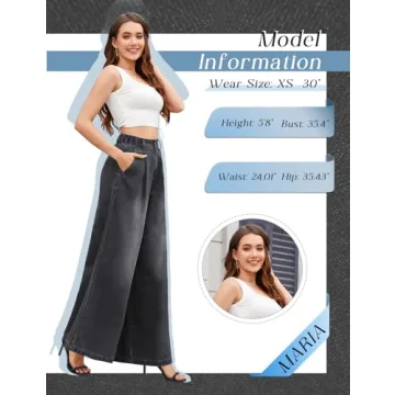 Tapata Women's Tall Wide Leg Jeans - Chic Comfort