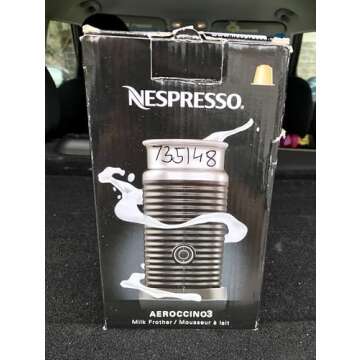 Nestle Nespresso Aeroccino3 3594 Black Milk Frother