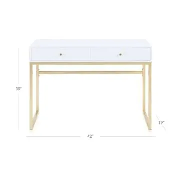 BELLEZE Modern Makeup Vanity and Computer Desk - 42 Inch