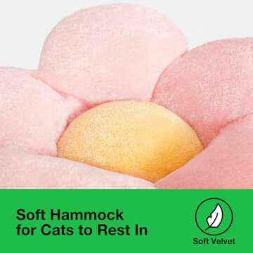 VETRESKA 41.3" Cat Scratching Post with Bed, Tall Cat Scratch Post for Indoor Cats, 2-in-1 Cat Tree Tower, Extra Large Sisal Cat Scratcher Durable Cat Scratch Tree Tower with Soft Cozy Fluffy Perch