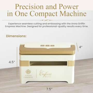 Anna Griffin Empress Machine - Mini Electric Die Cutting and Embossing Machine for Card Making, Comp...