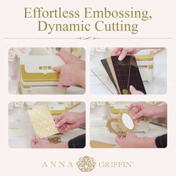 Anna Griffin Empress Machine - Mini Electric Die Cutting and Embossing Machine for Card Making, Complete Plate System, Cutting Dies and Embossing Folders - 7.5 x 4 x 4.5 - Mini