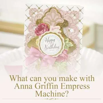 Anna Griffin Empress Machine - Mini Electric Die Cutting and Embossing Machine for Card Making, Complete Plate System, Cutting Dies and Embossing Folders - 7.5 x 4 x 4.5 - Mini