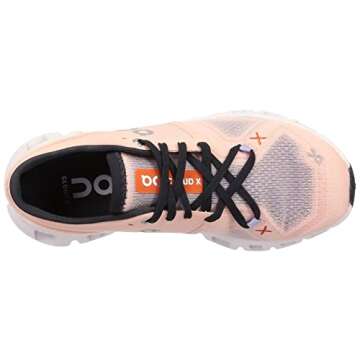 On Women's Cloud X 3 Sneakers, Rose/Sand, Pink, 8.5 Medium US