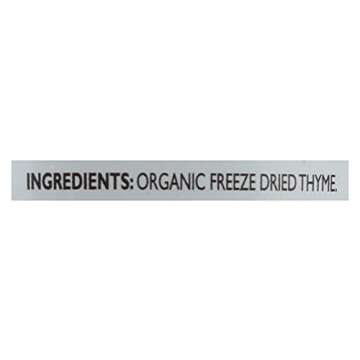 Green Garden Freeze-Dried Organic Thyme - Freeze Dried Organic Thyme Leaves and Thyme Sticks, Thyme Seasoning, Freeze Dried Leaf Thyme Fresh, Gluten Free, USDA Organic, Vegan - 0.26 Oz